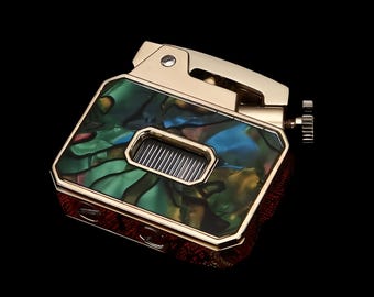 Nebula Spark Art Lighter | 90g Heavy-Duty, One-Touch Pop-Up Ignition, Visible Fuel Window & Twist-Lock Safety