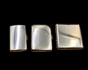 Luxury Cupronickel Cigarette Case | Polished Silver Finish, Dent-Resistant Hard-Shell, Heirloom Groomsman Gift for Him