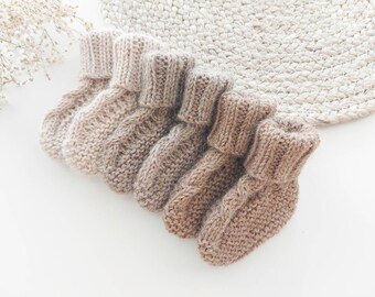 Baby socks - Alpaca socks - Woolen Baby socks - Baby Booties - Hand knitted baby socks - unisex baby socks