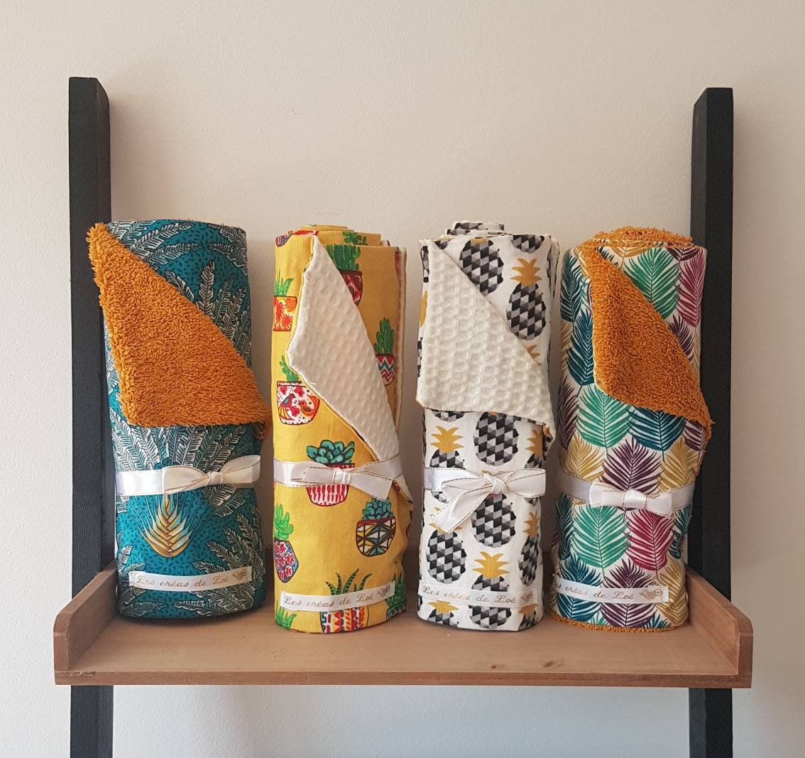 Essuie Tout Lavable en Coton/Éponge de 5 Feuilles 25/25 cm