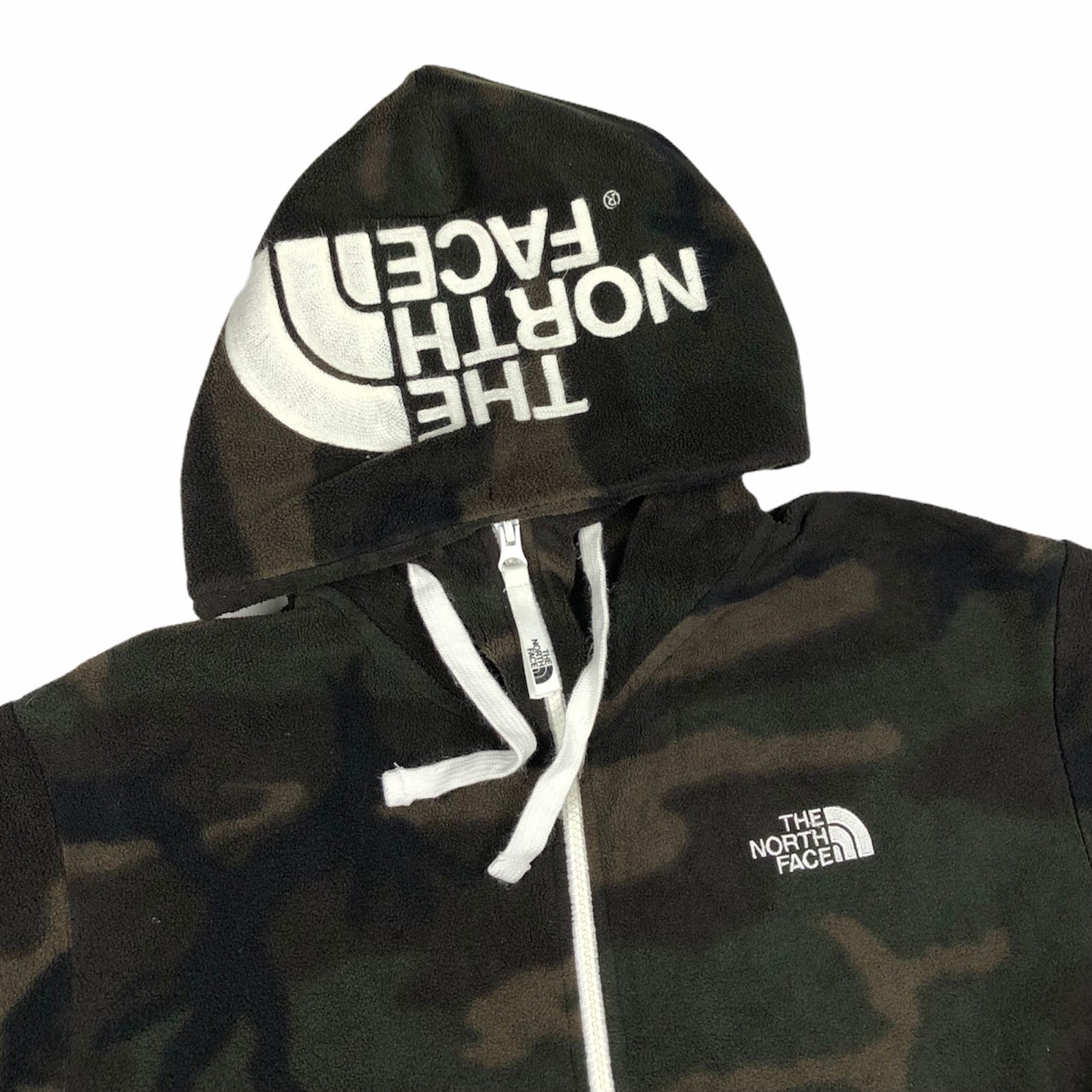 The North Face Camouflage Fleece Hoodie Jacket Etsy