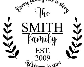 SVG, Cut file for Cricut - Every Family Has A Story... Welcome to Ours