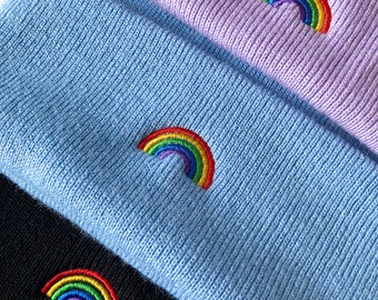 Mini Rainbow Beanie | Funny Cute Gift Embroidered