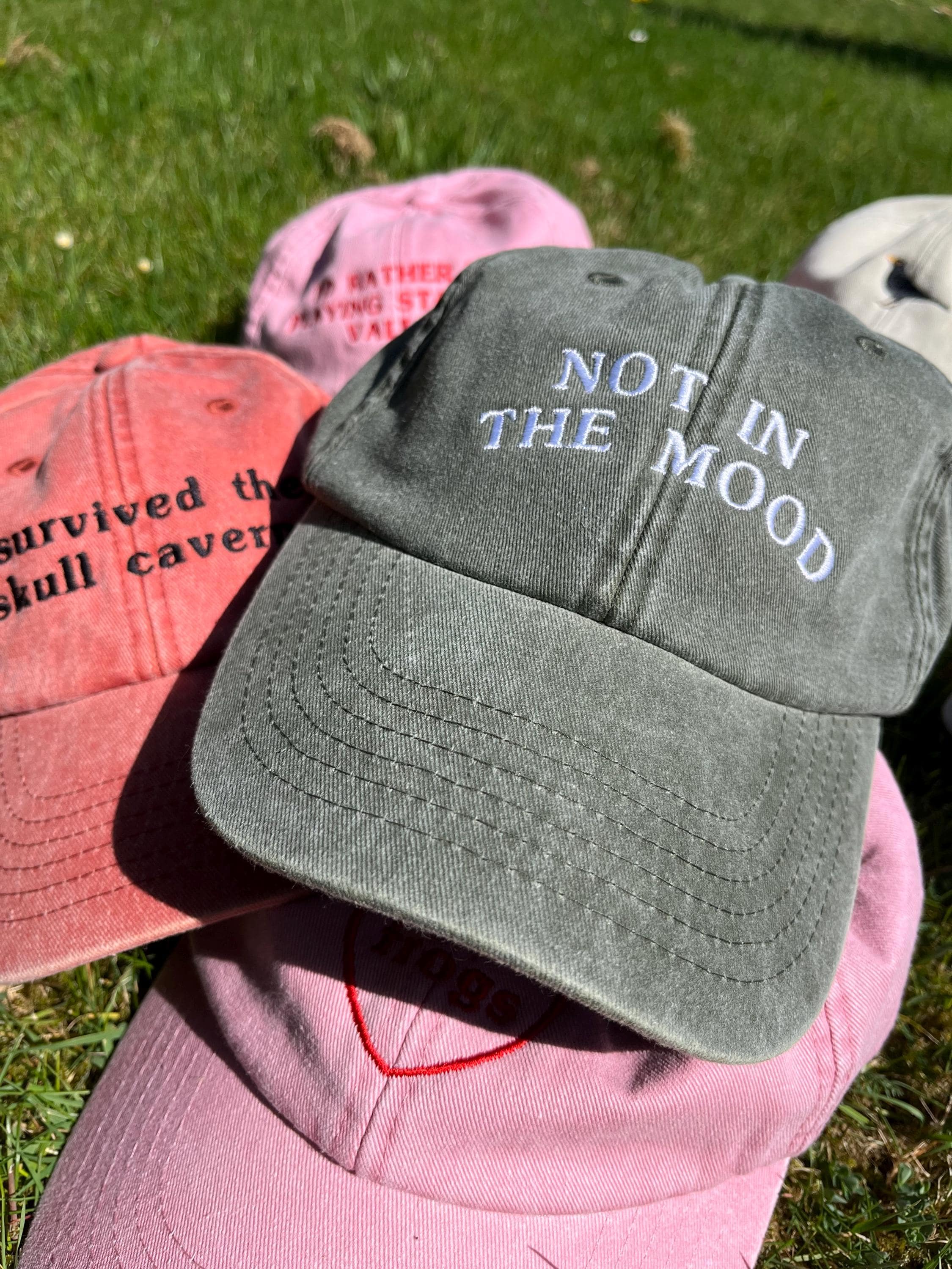 Not in the Mood Embroidered Vintage Cap - Etsy
