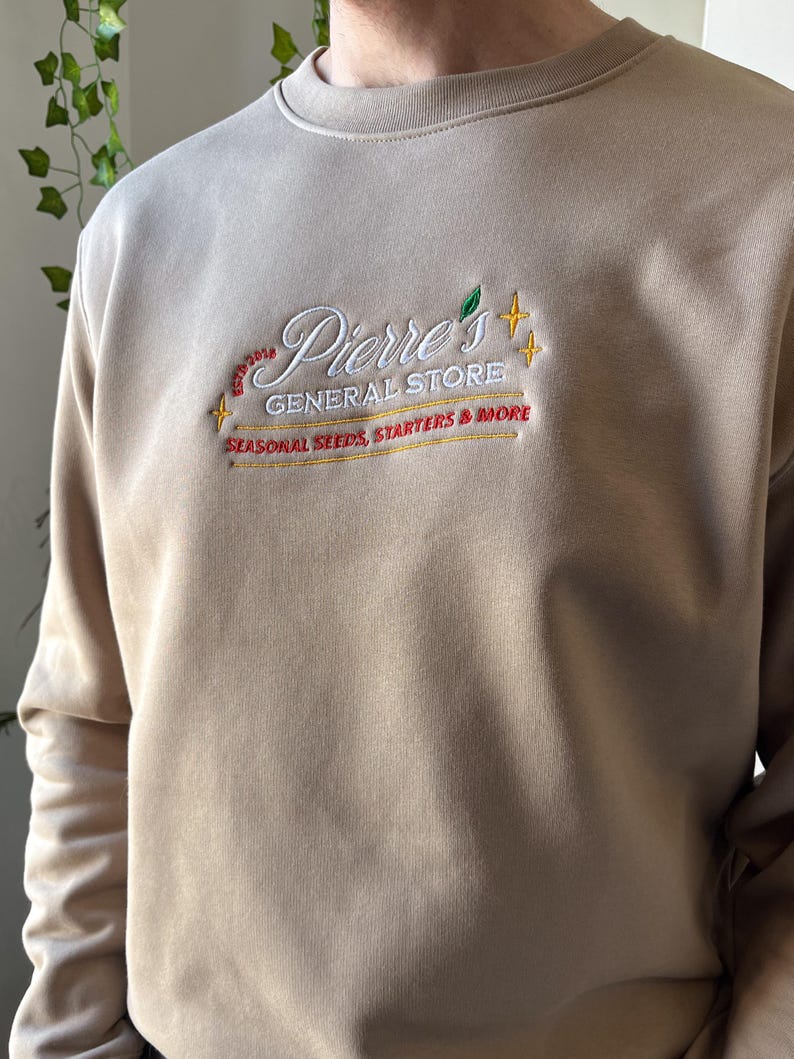 General Store Embroidered Crewneck Sweatshirt Cute Gift Jumper