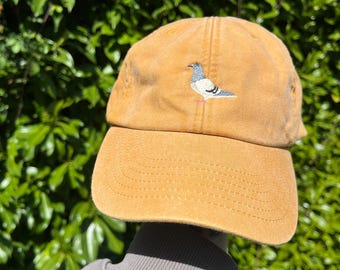 Pigeon Embroidered Vintage Cap