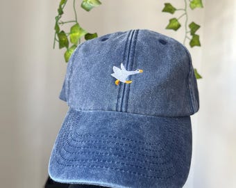 Angry Goose Embroidered Vintage Cap