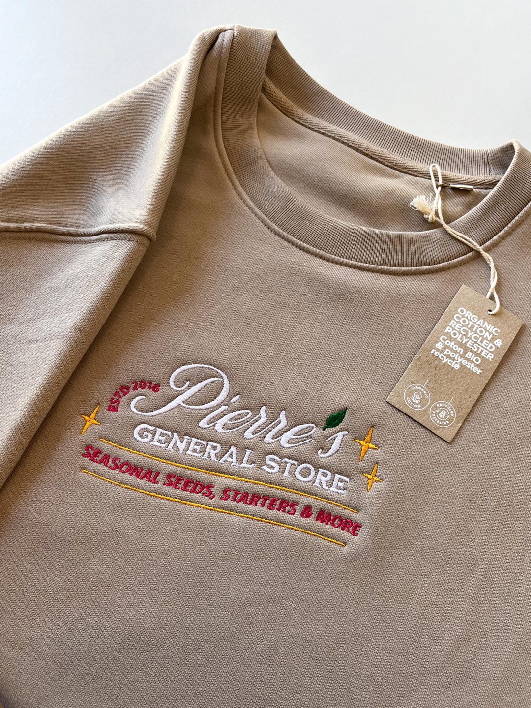 General Store Embroidered Crewneck Sweatshirt Cute Gift Jumper