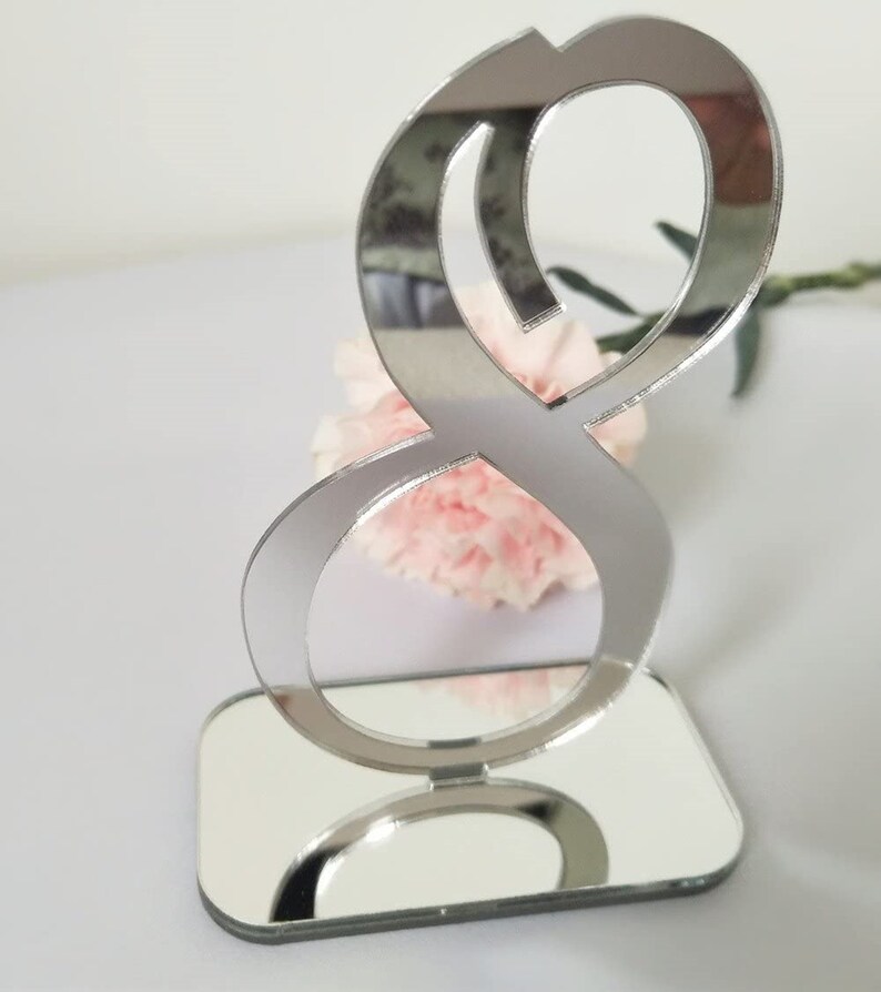 Acrylic Mirror Table Numberswedding Table Numbers Set Etsy