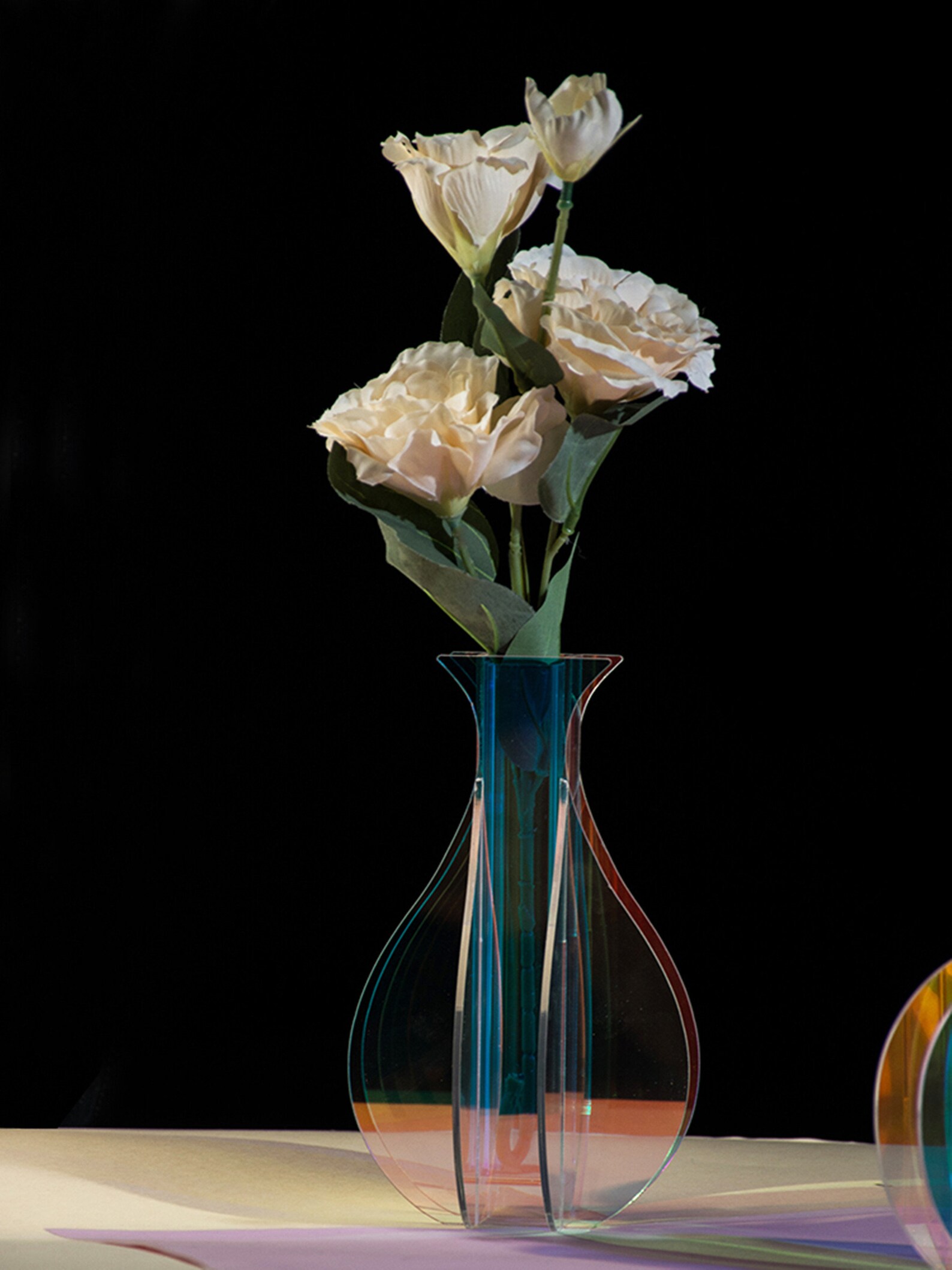 Rainbow Acrylic Flower Vase Iridescent Vase Acrylic Vase Etsy