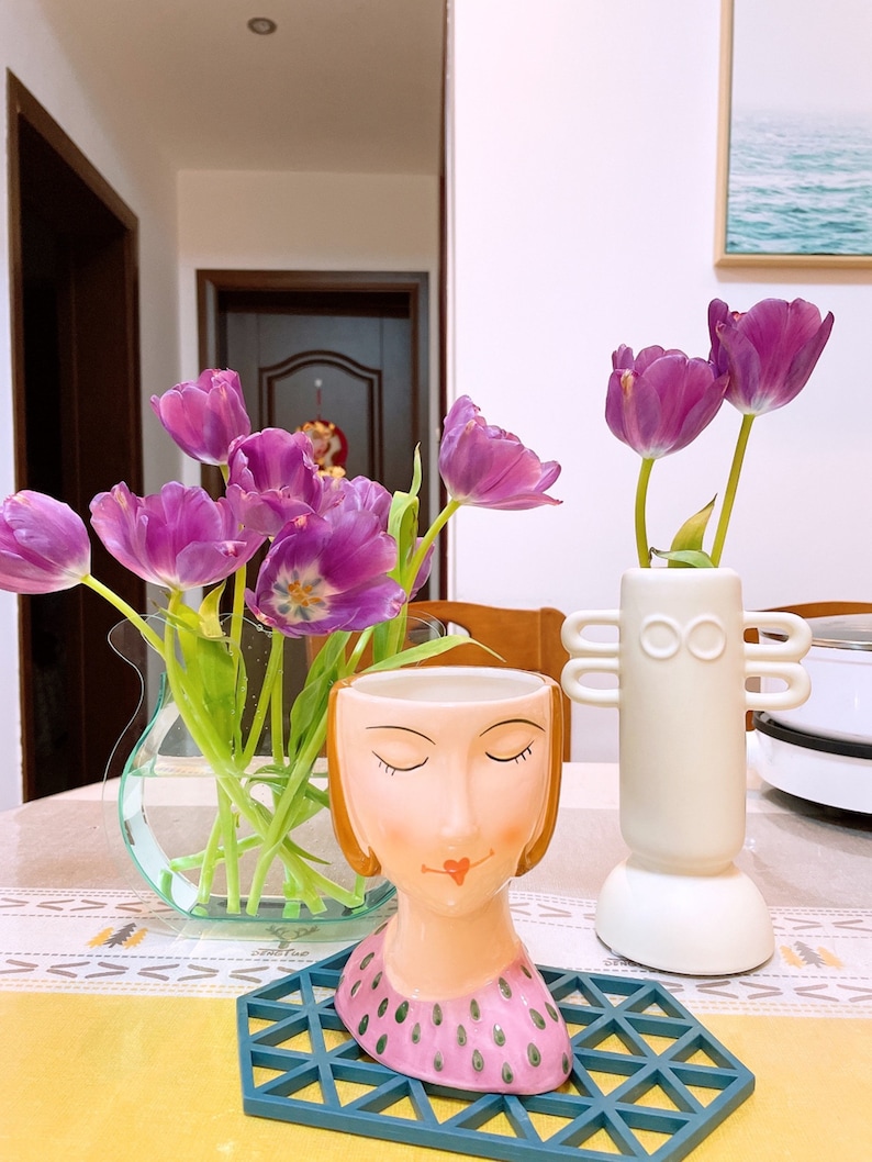 Nordic Acrylic Fishtail Vasecolor Clear Acrylic Flower Vase Etsy