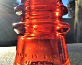 Vintage Stained Red Glass Insulator, Muladhara Chakra Root, Spiritual Human Energy Centers, Yoga Meditation Room Decor, Chakra Alignment