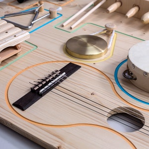 Music instruments for kids Wall board Wooden instruments Percussion instruments  Waldorf Educational Montessori Eco Friendly Learning Play