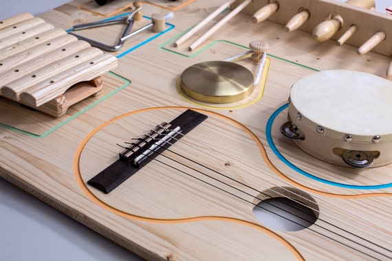 Instruments de musique pour enfants Tableau mural Instruments en bois  Instruments à percussion Waldorf Éducatif Montessori Écologique  Apprentissage Jouer -  Canada