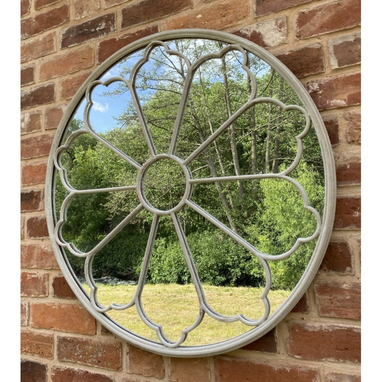 Large Outdoor Garden Mirror Mirror Wrought Iron Mirror Etsy