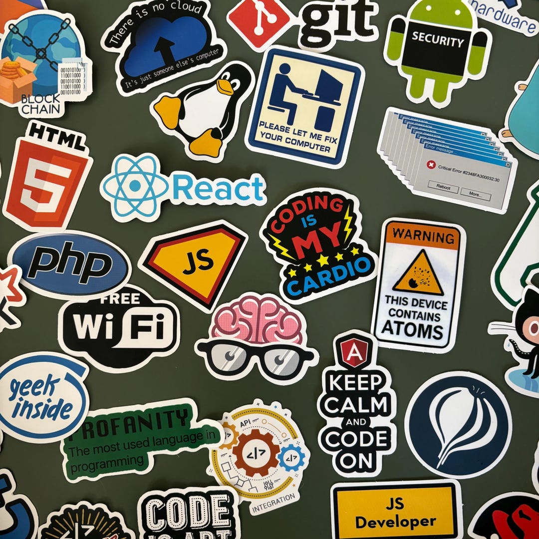50 Stickers Coding Web Developers Algorithm Programming Vinyl Stickers ...
