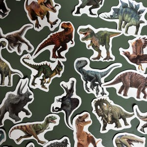 50 Stickers Dinosaurs - Vinyle stickers bundle- Funny stickers pack- autocollants - T. rex - Triceratops - Velociraptor - Stegosaurus