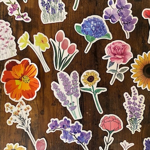 Flower stickers - Vinyl stickers bundle- Funny stickers pack- stickers