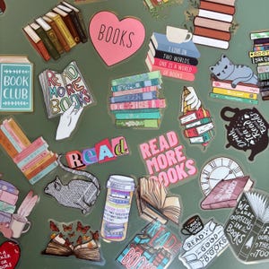 50 Stickers autocollants thème livres, book lovers, lecture