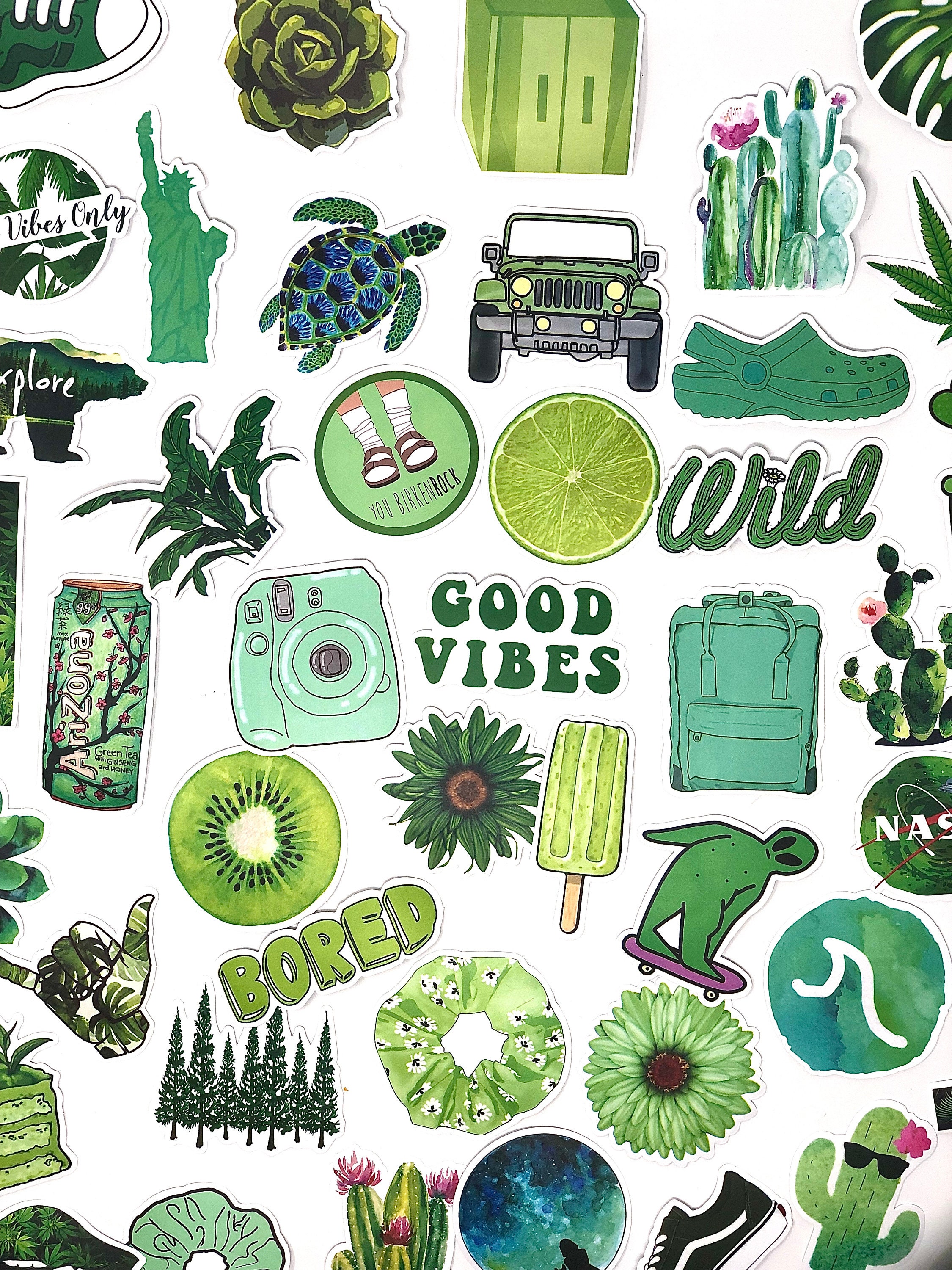 Green Stickers Vinyl Stickers Bundle Funny Stickers Pack - Etsy