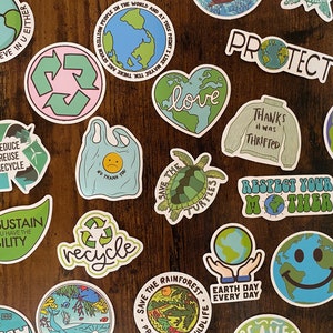 Ecology stickers - Vinyl stickers bundle- Funny stickers pack- stickers