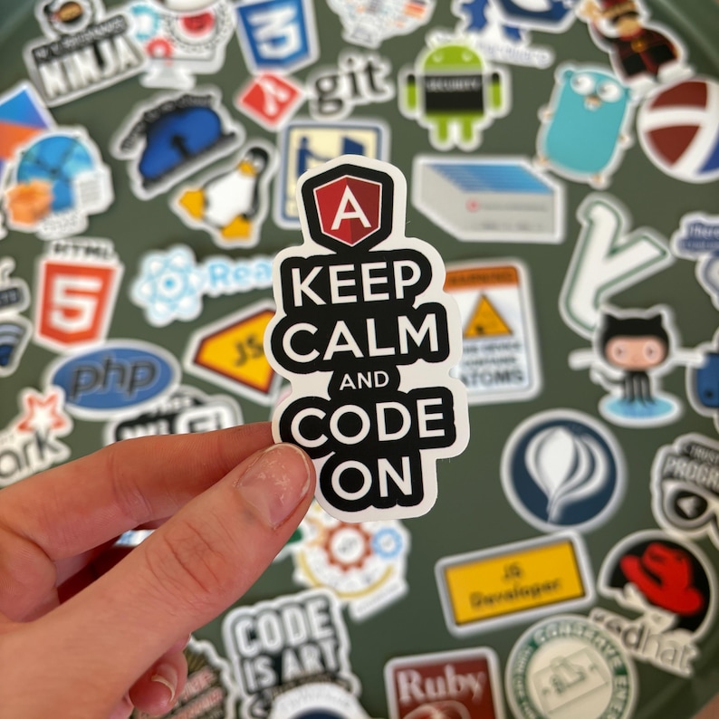 50 Stickers Coding Web Developers Algorithm Programming - Vinyl ...