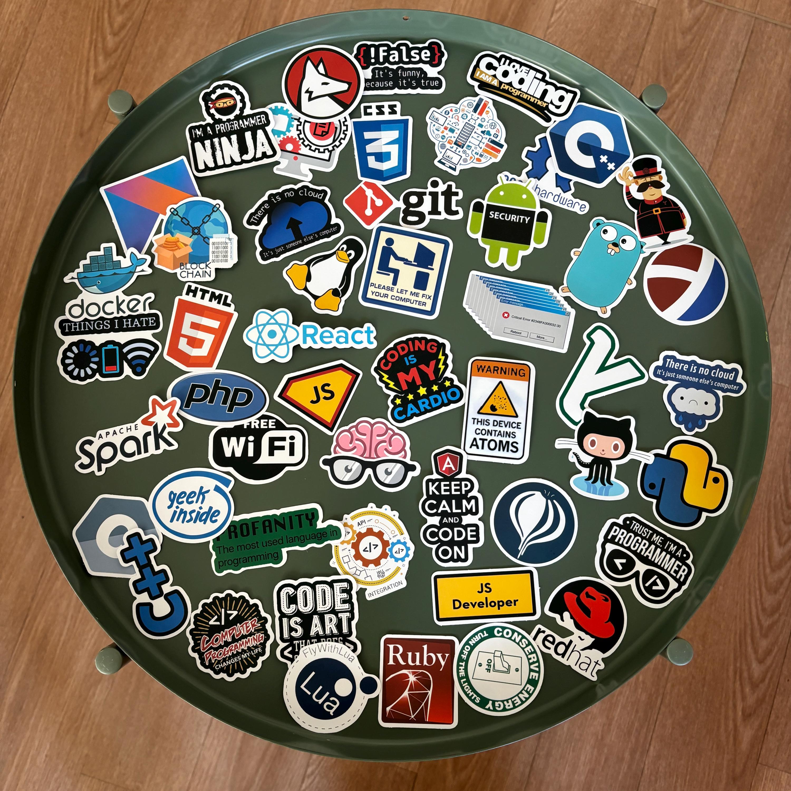 50 Stickers Coding Web Developers Algorithm Programming - Vinyl ...