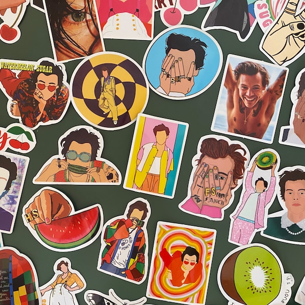 Lot 50 Harry Styles Stickers - watermeloen suiker - fan girl - Vinyl stickers bundel - Grappige stickers pack - stickers - liefde op tournee