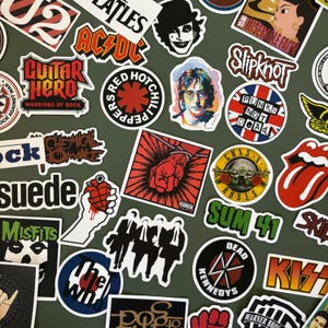 50 Rock n roll klassieke stickers - Vinyl stickers bundel - Grappige stickers pack - stickers