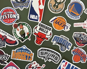 Lot 32 NBA basketball club stickers - Vinyl stickers bundle- Funny stickers pack- stickers