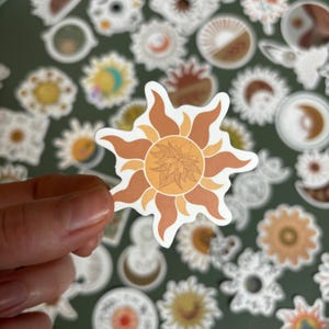 50 adesivi sole hippy - sunshine - sun - sol - soleil - Pacchetto adesivi in vinile - Pacchetto adesivi divertenti - adesivi
