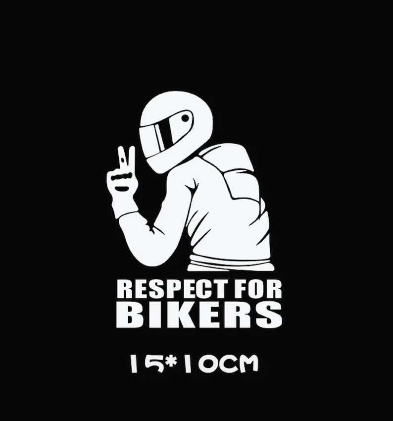 Respect Rider Sticker Motorcycle/car Sticker: Respect for Bikers / Motorcyclists / Decal ...