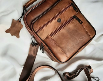 mens brown satchel