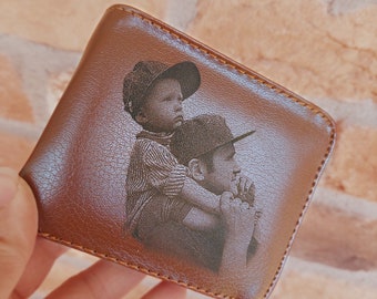 Personalised Wallet For Men / Engraved Photo Man Wallet / Custom Men’s Wallet / Coin Pocket Wallet / Gift for Husband