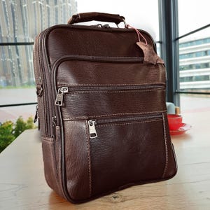 Sac homme en cuir personnalisé, sac bandoulière personnalisé, sac à bandoulière gravé, sac cartable, sac messager, grande serviette pour homme, cadeau d'anniversaire