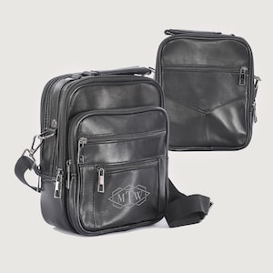 Sac pour homme, sac bandoulière en cuir fait main pour homme, sac à bandoulière en cuir gravé, messager personnalisé, cadeau d'anniversaire pour homme