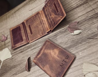 Personalised Engraved Men Custom Quality Wallet Dad Grandad Daddy Uncle Son Birthday, Retirement