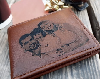 Mens Wallet Personalised With Your Own Photograph Purse 