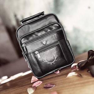 SAC HOMME PERSONNALISÉ, sac messager en cuir pour homme, sac à bandoulière, sac à bandoulière, sac cartable, petit sac, cadeau pour petit ami, cadeau mari