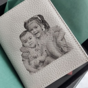 Herren Brieftasche / Personalisierte Herren Brieftasche / Brieftasche aus echtem Leder / Graue Brieftasche / Geschenk für Männer / Geschenk zum Vatertag / Graue Brieftasche