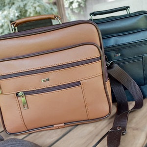 Sac homme en cuir personnalisé, cadeau homme personnalisé, sac à bandoulière, sac cartable, sac messager, cadeau d'anniversaire pour lui