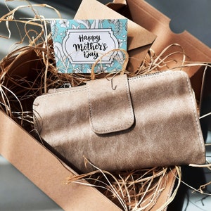 Presente de mulher com caligrafia GRAVADA - Presente de aniversário - Bolsa personalizada - Bolsa personalizada para mulheres - Carteira longa com zíper - Presente para ela