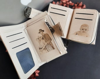 Personalized Women’s Wallet – Custom Engraved Photo & Message Purse