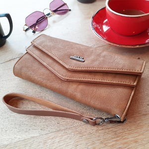 Cartera larga personalizada para mujer / Cartera de mano con grabado personalizado / Varios colores / Un regalo especial para ella