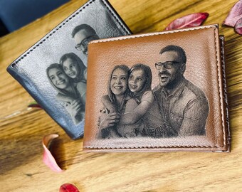 Personalised Photo Wallet / Gift For Boyfriend / Custom Photo Mens Wallet / Anniversary - Birthday Gift for Him/ Farher's Day Gift