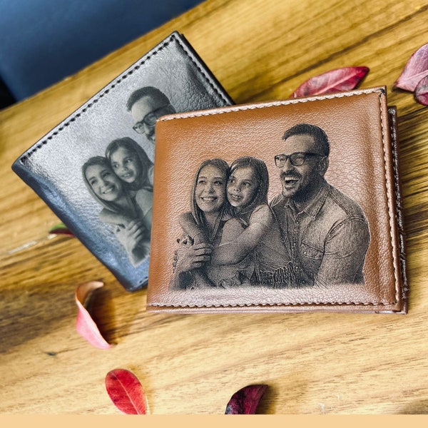 Personalised Photo Wallet / Gift For Boyfriend / Custom Photo Mens Wallet / Anniversary - Birthday Gift for Him/ Farher's Day Gift