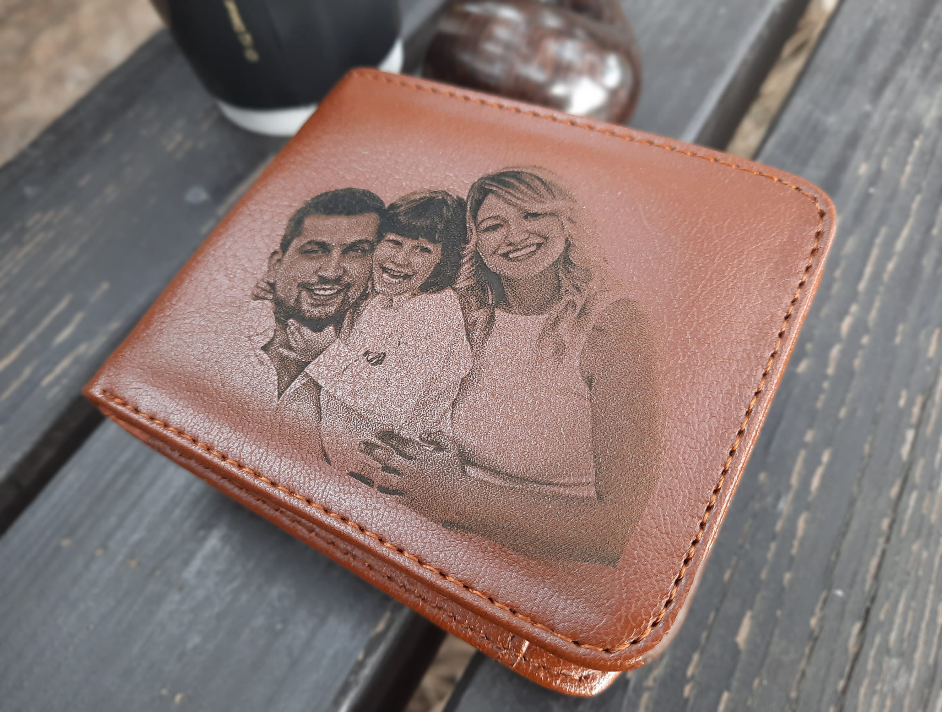 PERSONALIZED Wallet for Man Photo Engraved Mens Wallet Etsy UK