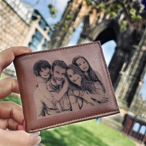 Personalisierte Foto Leder Geldbörse für Männer / beste Dad überhaupt Geschenke / Passepartout / Jahrestagsgeschenk für Ehemann