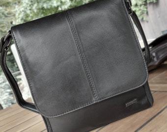 Expanding Genuine Leather Women's Bag, Gusseted Soft Leather Bag, Crossbody Bag, Adjustable Shoulder Bag, Women's Gifts.