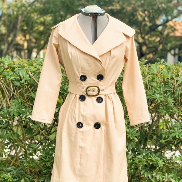 Trench Coat Dress Etsy